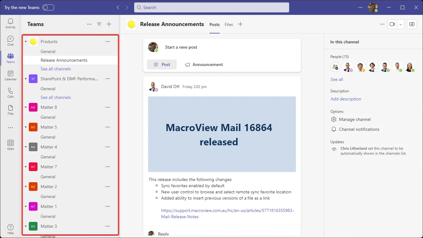 Te veel sites in Microsoft Teams